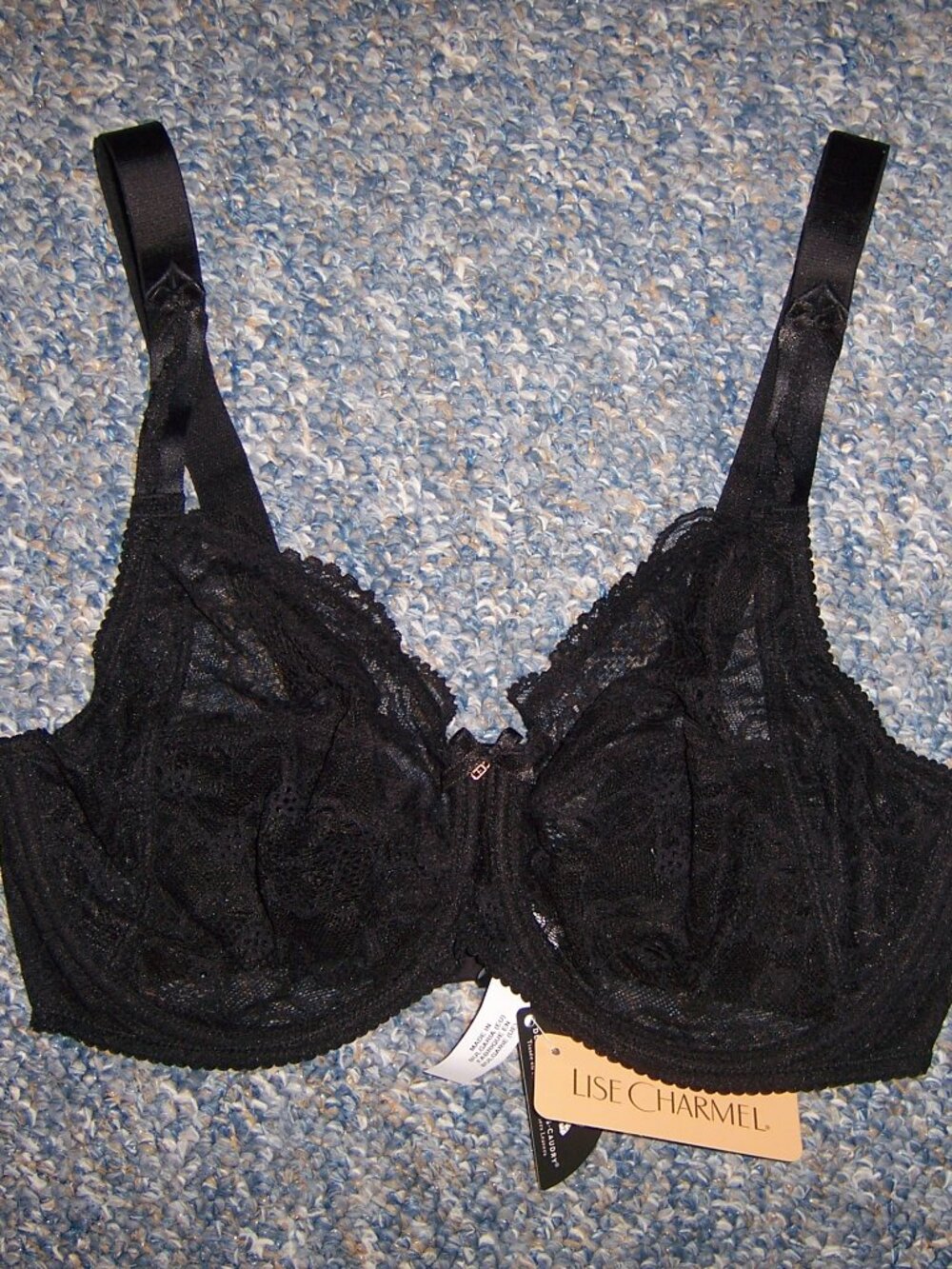 Lise Charmel Feerie Couture Full Cup Lace Bra Black 36E 36DD NWT NEW
